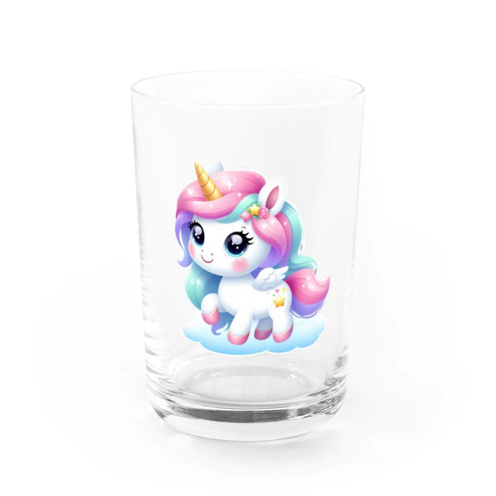 ironanoの【#いろなの】ユニコーン Water Glass :front