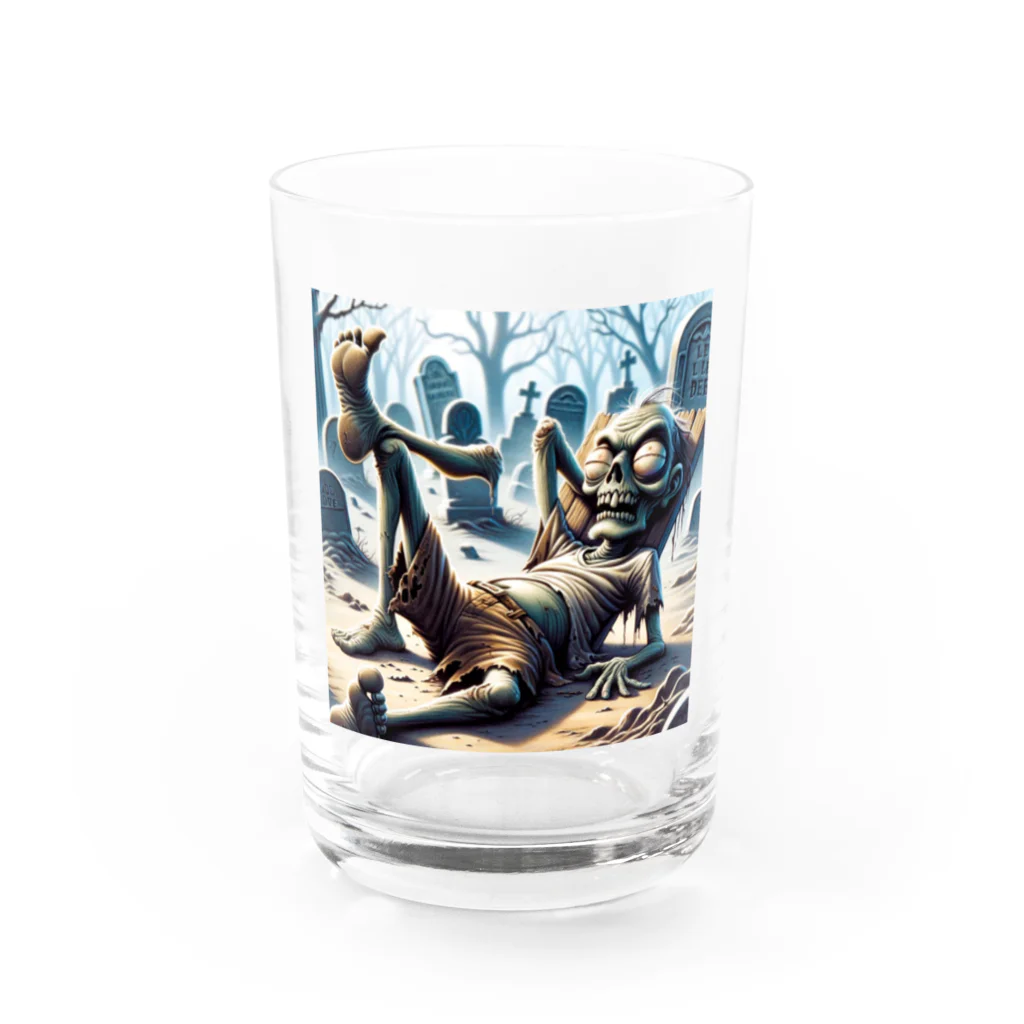 ニコネガショップの怠惰なゾンビ君 Water Glass :front