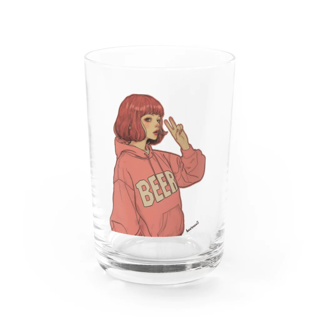 ビール姐さんのすももちゃん Water Glass :front