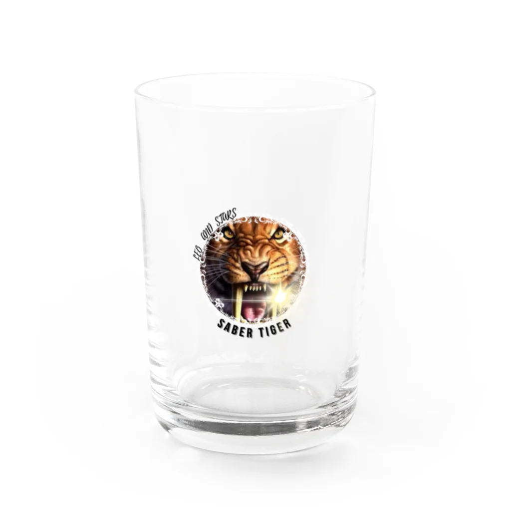 LEO　AND　STARSの剑齿虎－アートデザイン　グッズアイテム Water Glass :front