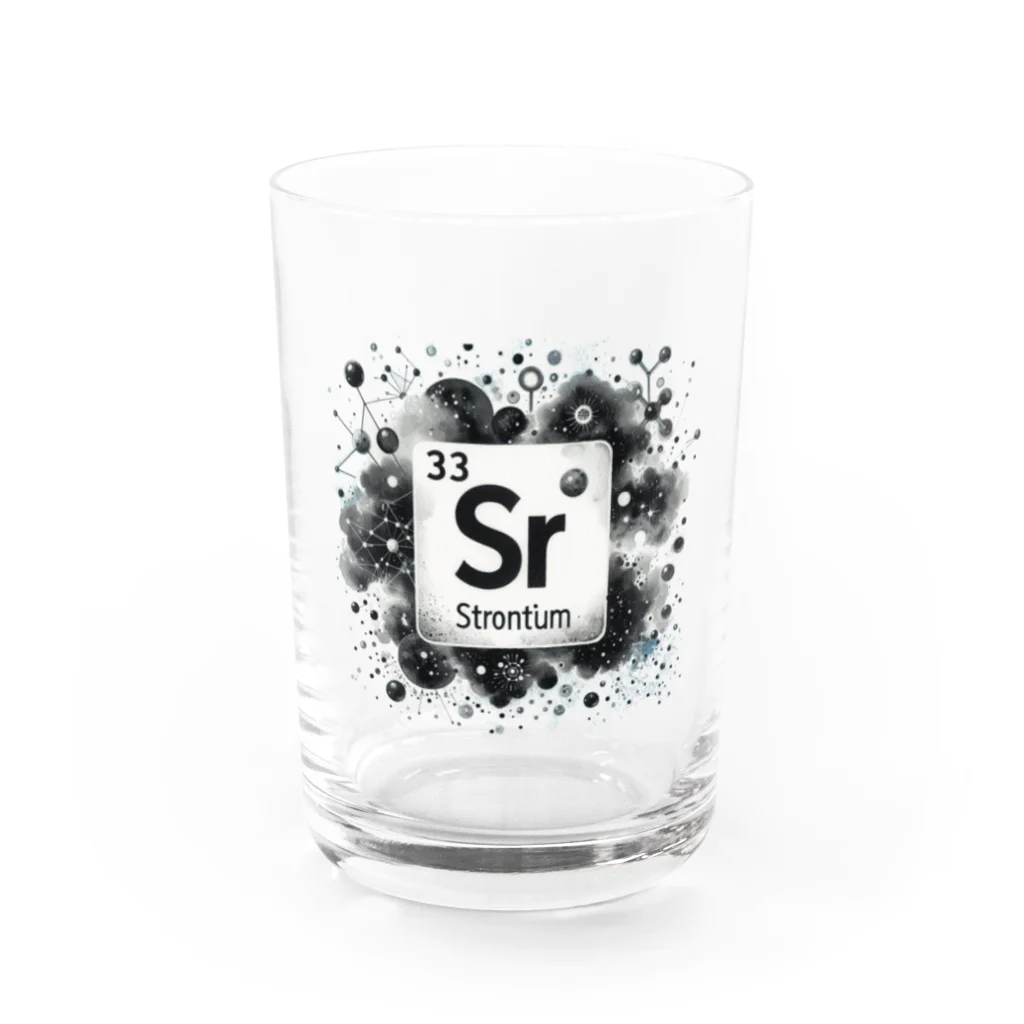 science closet（科学×ファッション）の元素シリーズ　~ストロンチウム Sr~ Water Glass :front