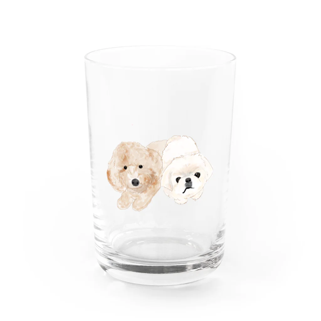 hanapecha_wannyanの可愛いわんちゃん Water Glass :front