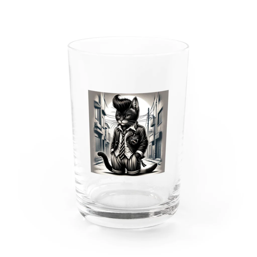 cc-akの男らしいねこ Water Glass :front