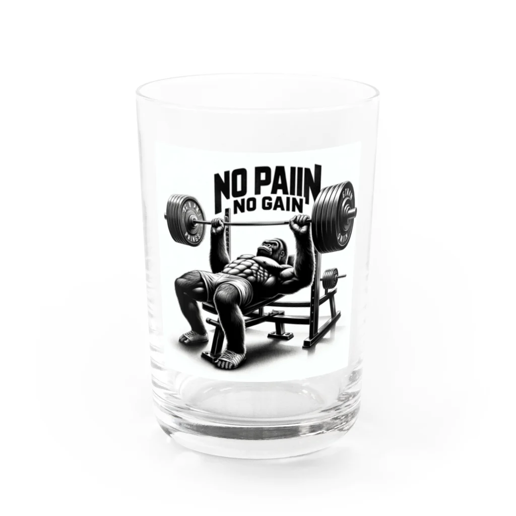 BlueOcean987のNO PAIN NO GAIN ゴリラベンチプレス Water Glass :front