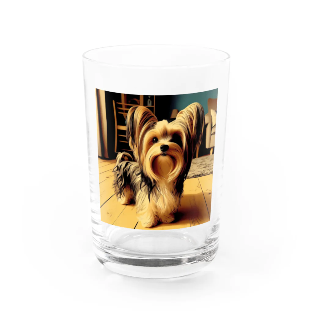 Dog Selectionの惹かれる！可愛さ満点のヨーキーアイテム Water Glass :front