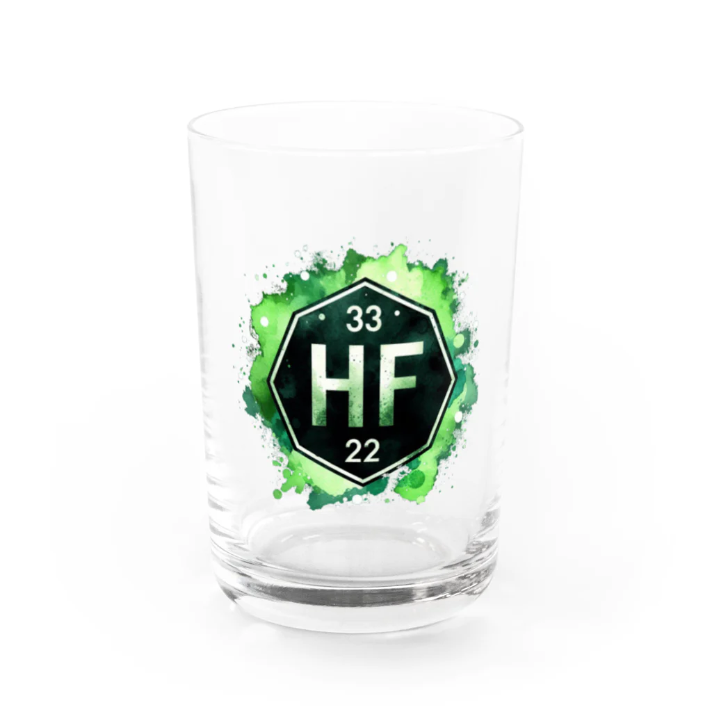 science closet（科学×ファッション）の元素シリーズ　~ハフニウム Hf~ Water Glass :front