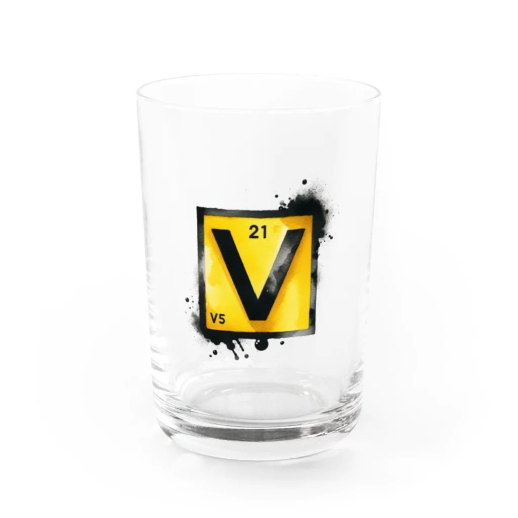 science closet（科学×ファッション）の元素シリーズ　~バナジウム V~ Water Glass :front