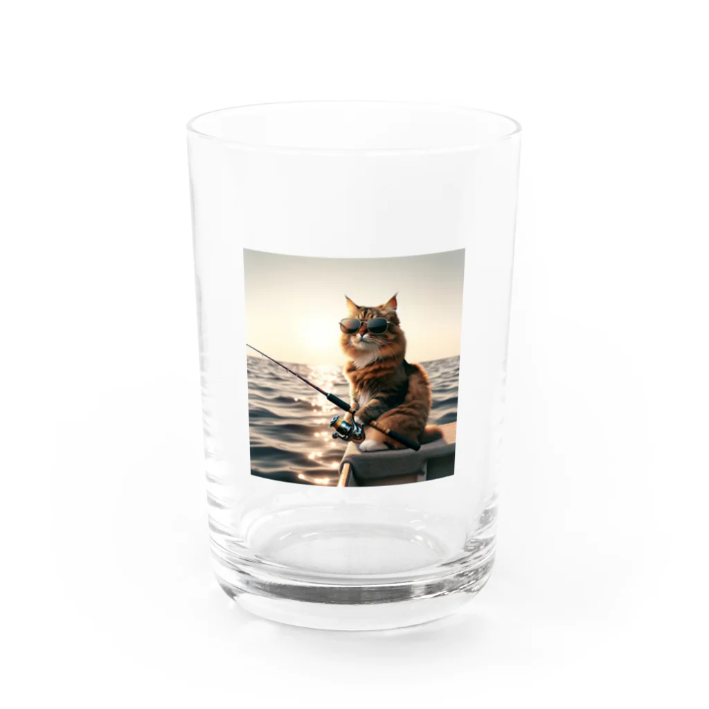 mitsuouの釣り猫 Water Glass :front