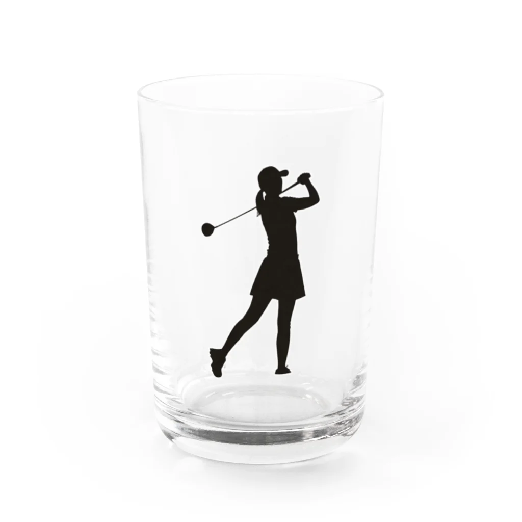 ぱんだまんのシャドーゴルフ（WOMEN) Water Glass :front