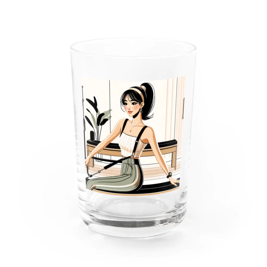 21歳女子　運動大好きMinamiのおしゃれMinami のヨガグッズ！ Water Glass :front