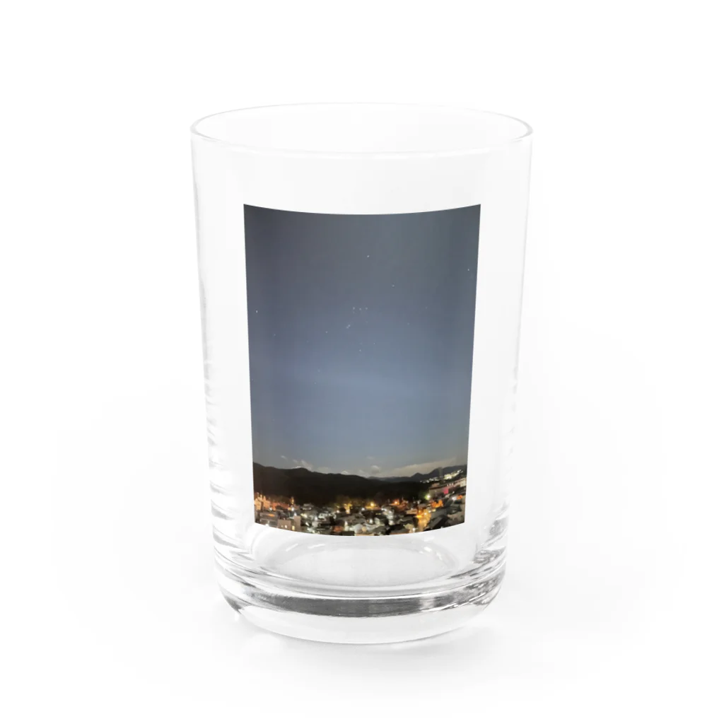 21歳女子　運動大好きMinamiの夜空を見上げるとオリオン座 Water Glass :front