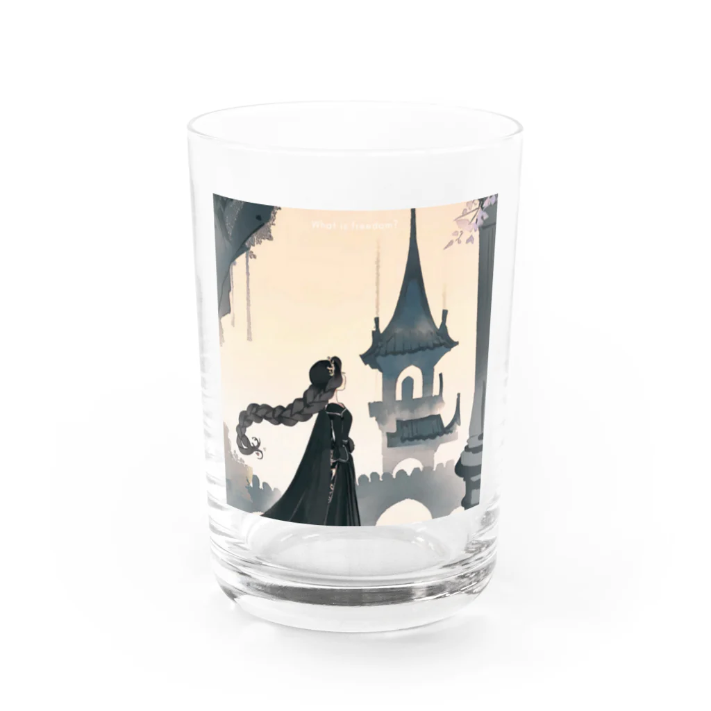 凡人-bonjin-のダークファンタジーラプンツェル Water Glass :front