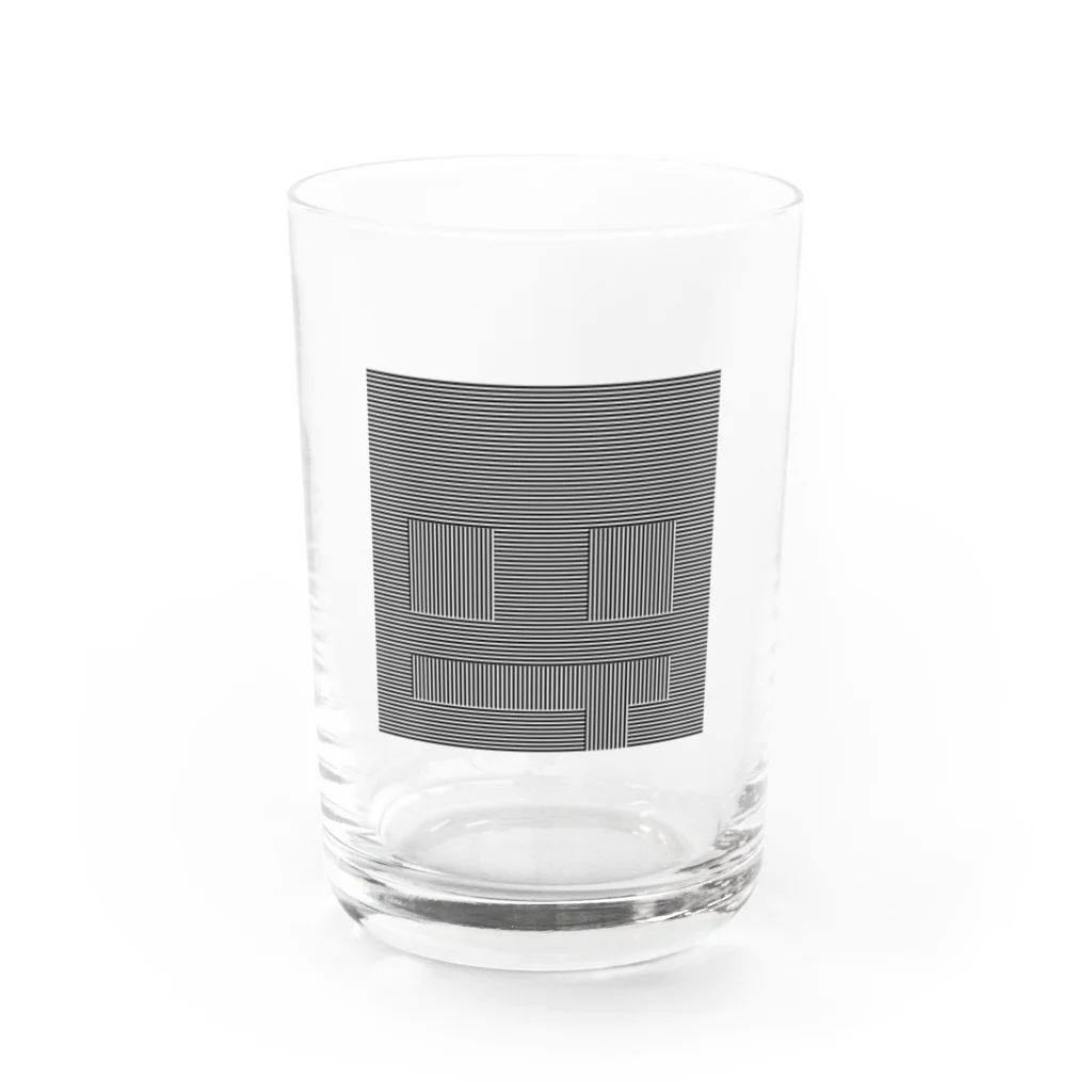 ぽつねん。のあのときのぽつねんの線（黒） Water Glass :front