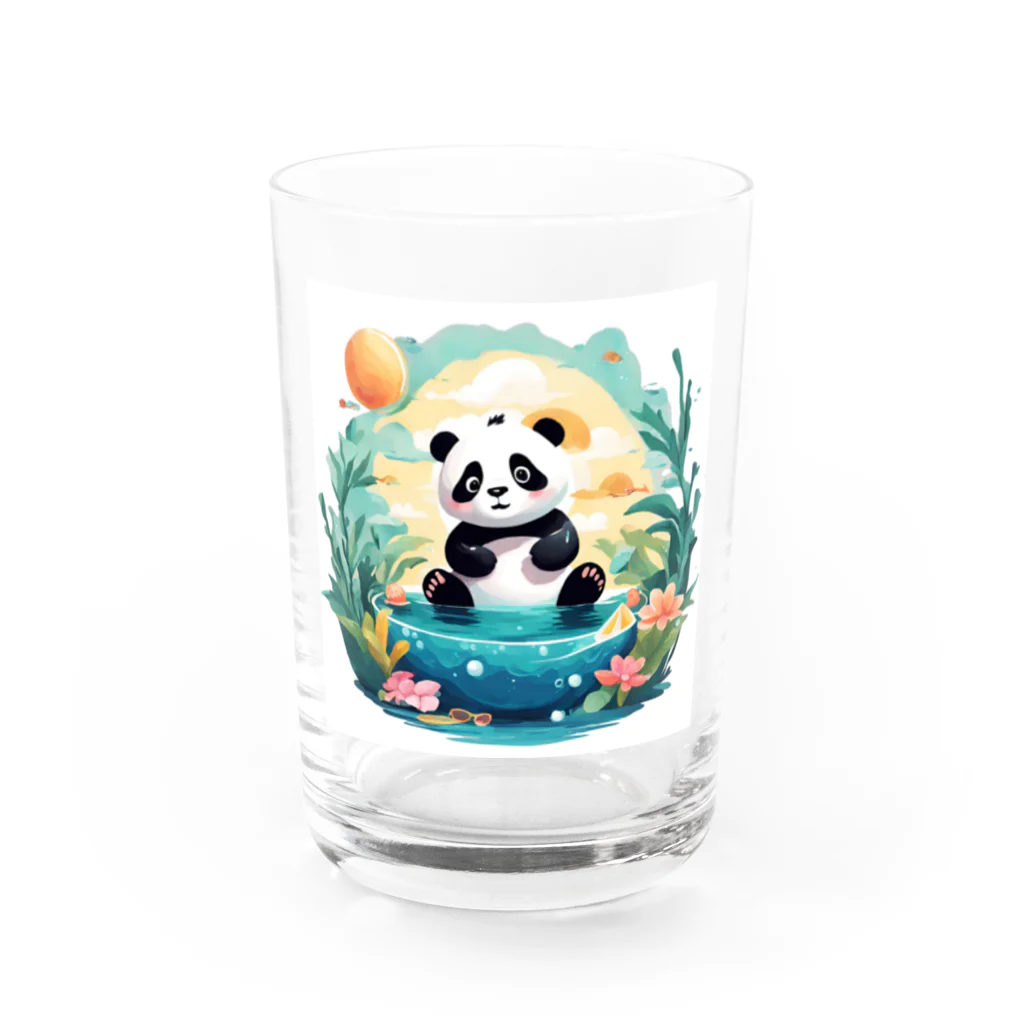 waterpandaの水辺のパンダ Water Glass :front