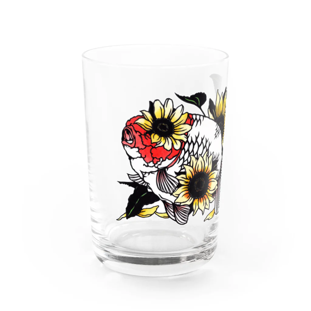 金魚切り絵 雅人-masato-の想いを告げる Water Glass :front