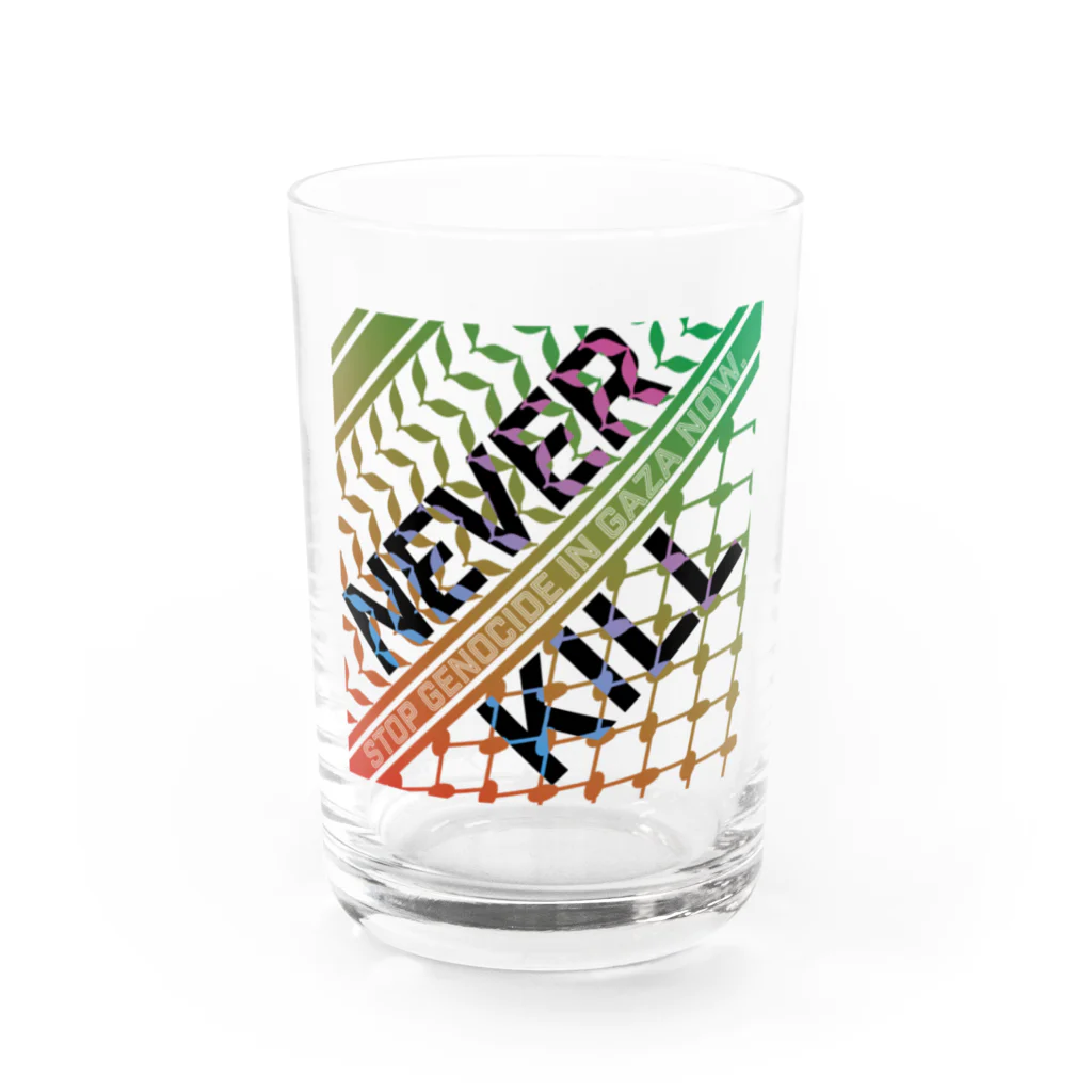 otemochanの【パレスチナ連帯】never kill Water Glass :front