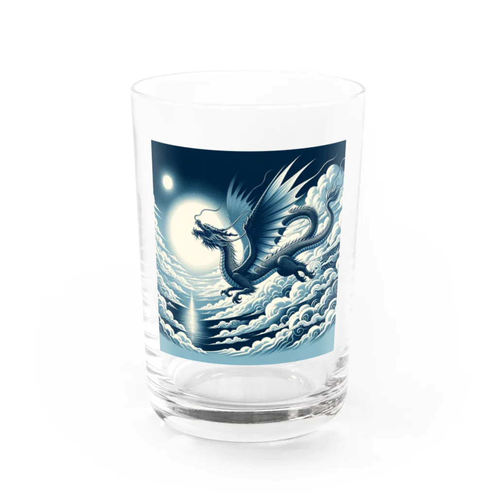 the blue seasonの雲を越えし野望の龍 Water Glass :front