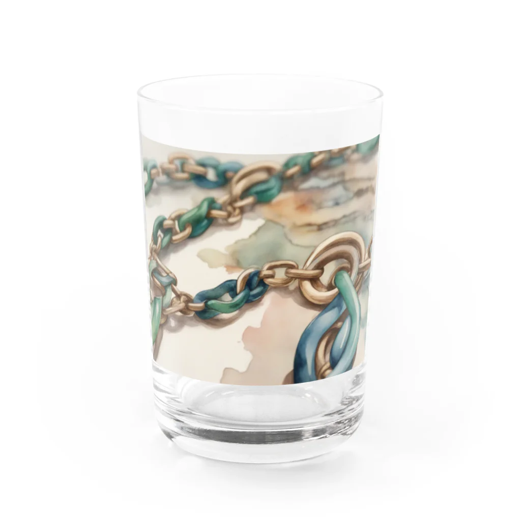 テフラんずのチェーンデザイン Water Glass :front