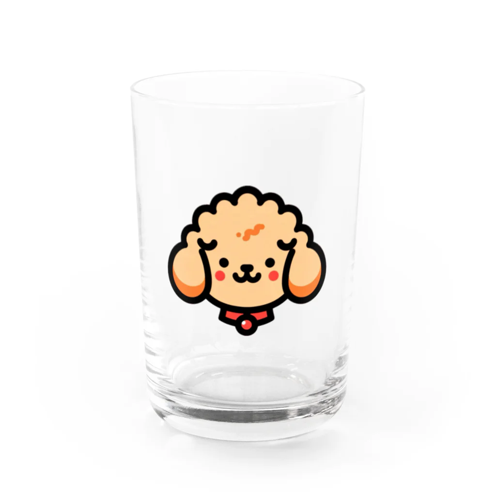 わんこグッズしょっぷcooのはにかみプードル Water Glass :front