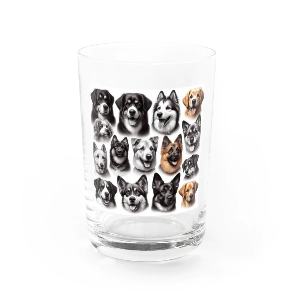 dogfulのかっこいい大型犬 Water Glass :front