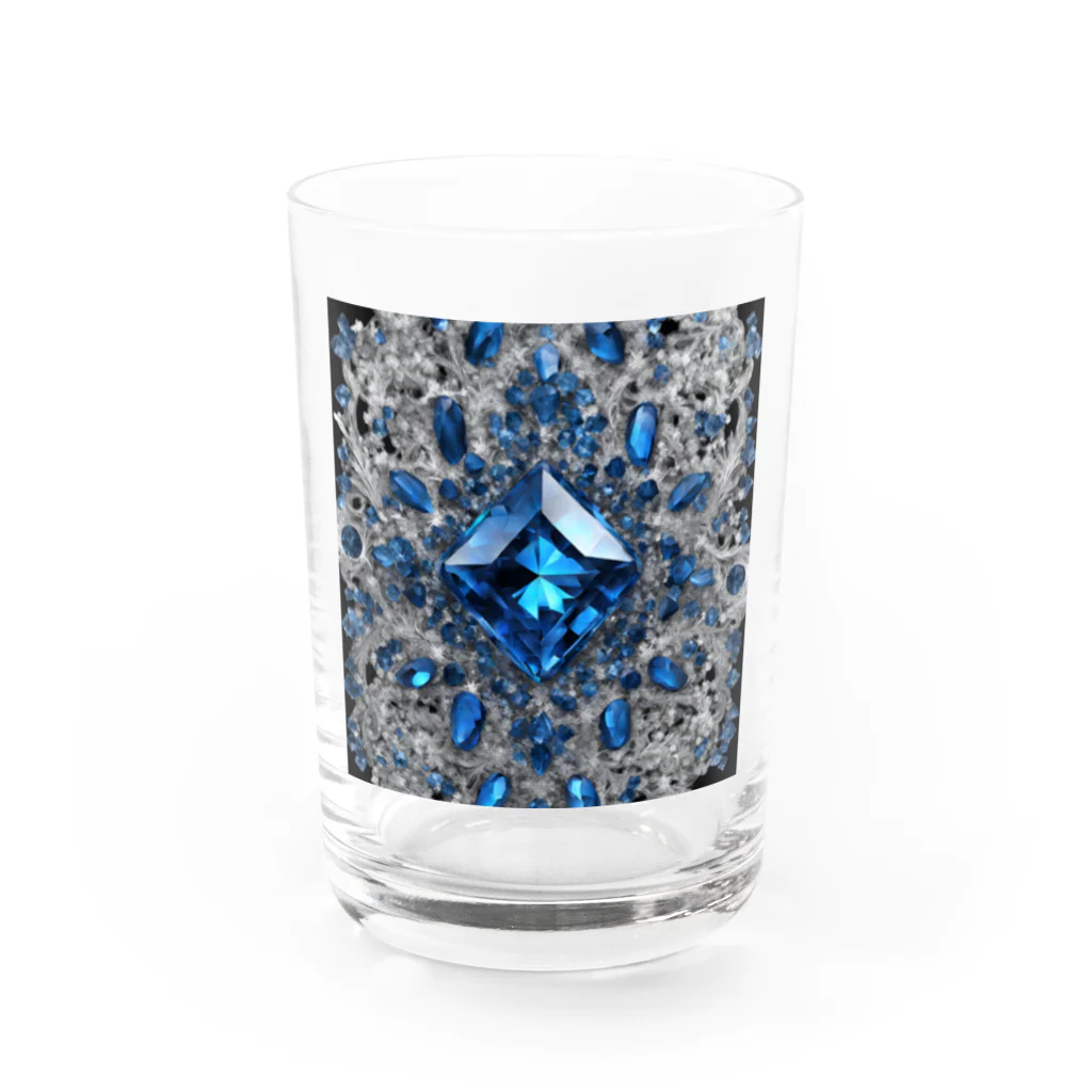 G-EICHISの宝石の様に輝くブルークリスタル Water Glass :front