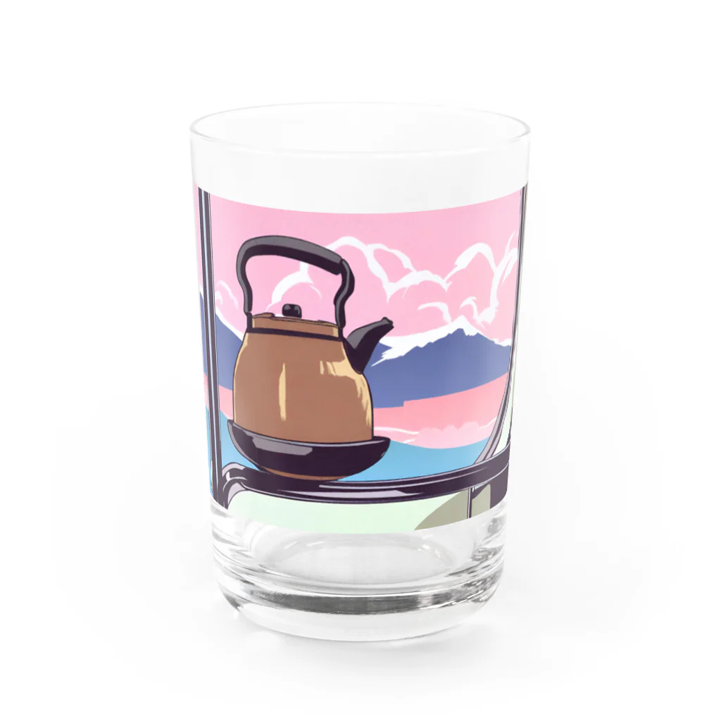 SORATOBI_YAKANの車窓とヤカン Water Glass :front