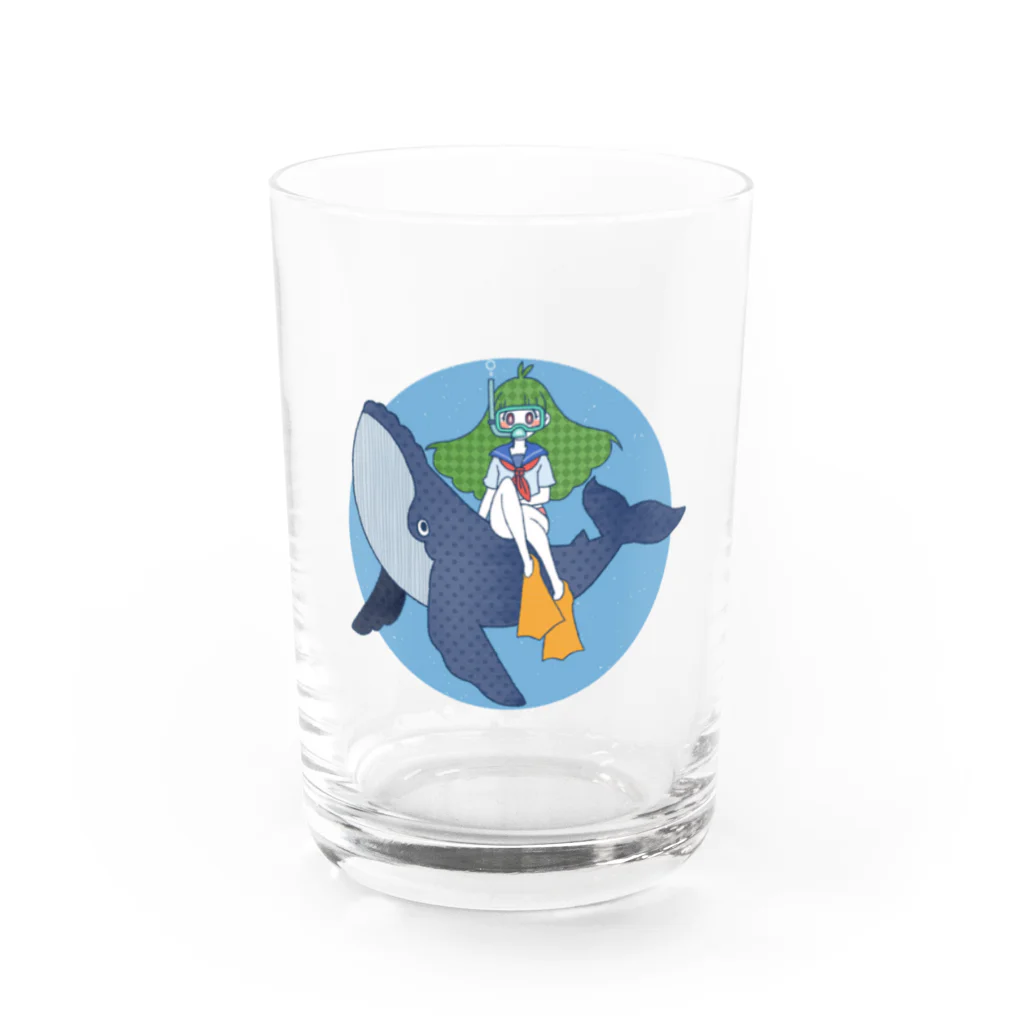 ゆっきーのクジラとおんなのこ Water Glass :front