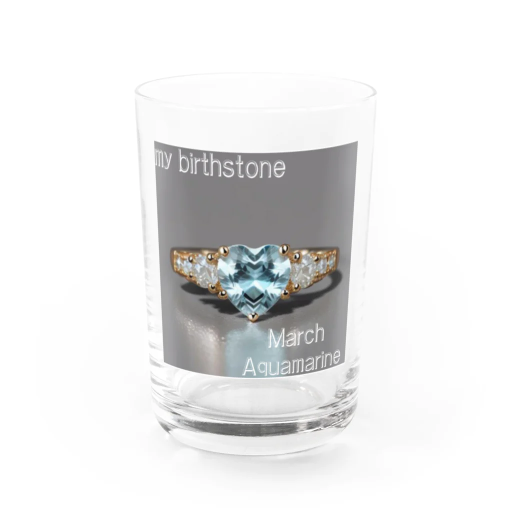 ゆうめい♏のBirthstone/heart-shaped ring/March Water Glass :front