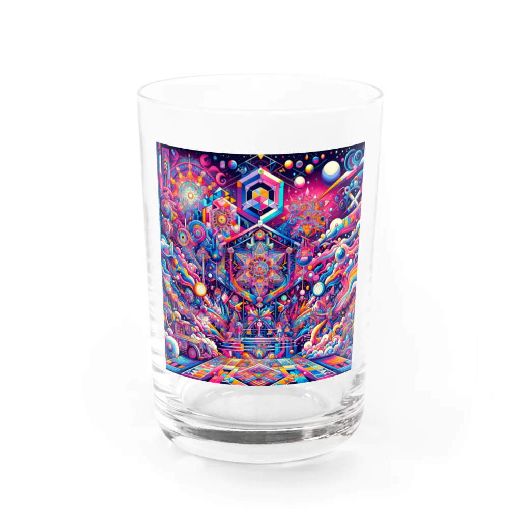 トトベス(T∴B∴M∴)🕊️の神聖リリスちゃん神殿 🌈💞31.サイケデリック宇宙アーケード商店街 Water Glass :front