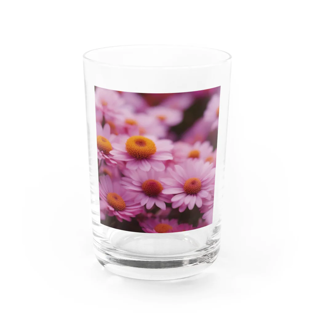 紅茶のフクジュソウ柄 Water Glass :front