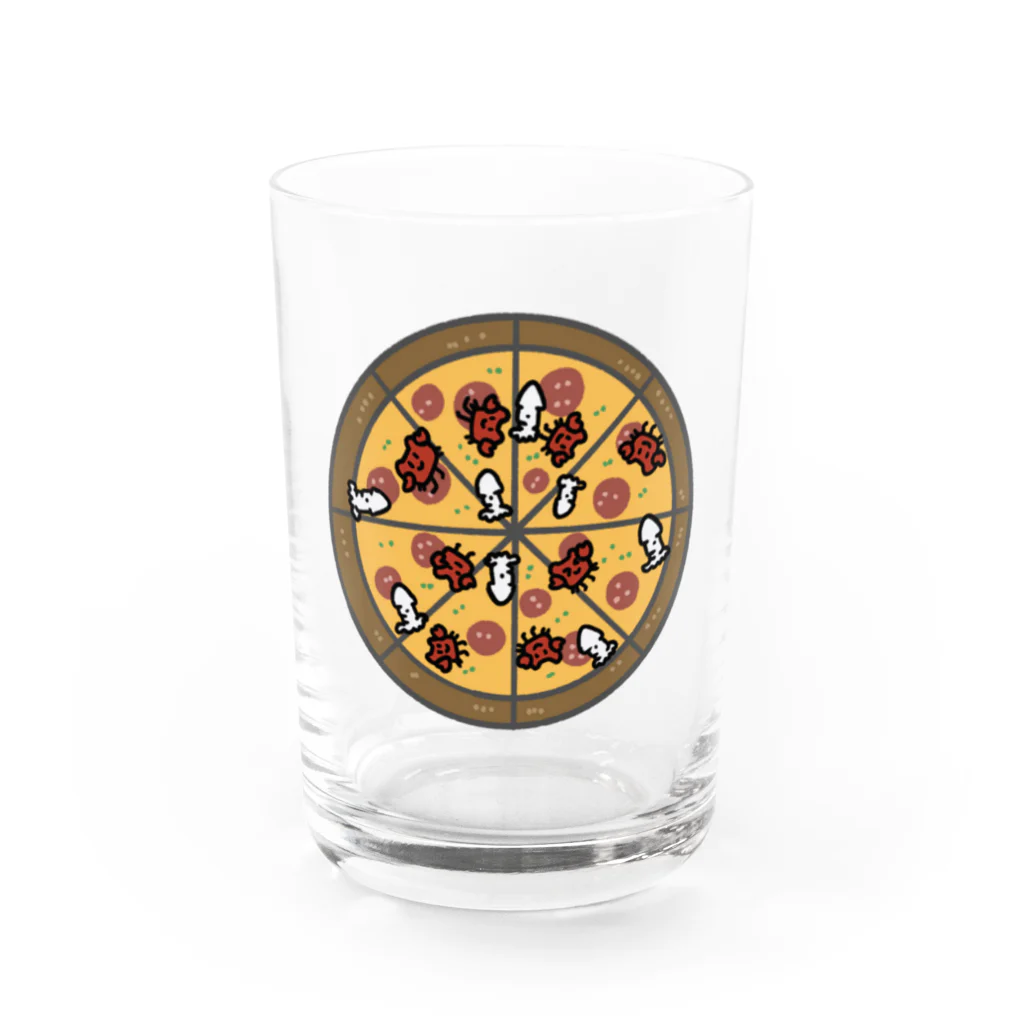 ほらをた娘🦈ྀི🎈のほらをた娘 くぁに＆いくぁ PIZZA Water Glass :front