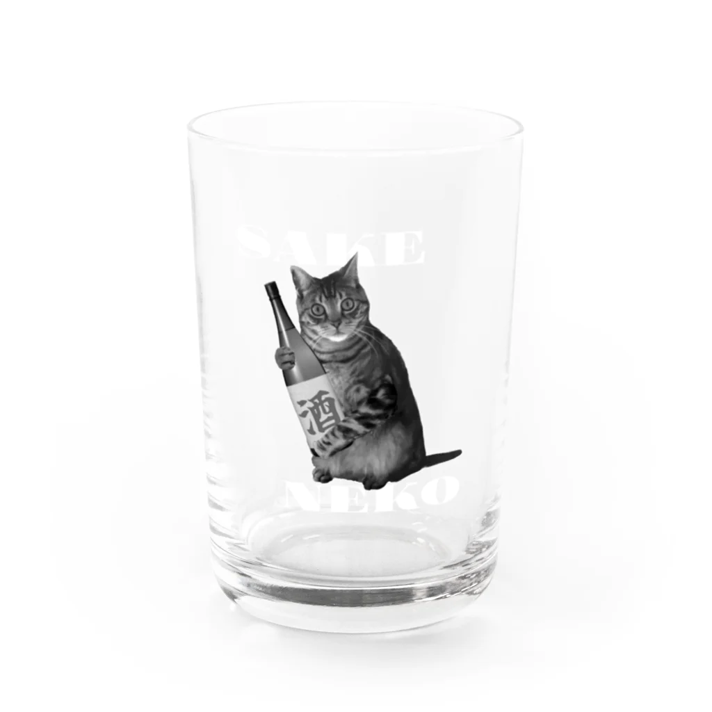 毎日ころりんのSAKE NEKO（白） Water Glass :front