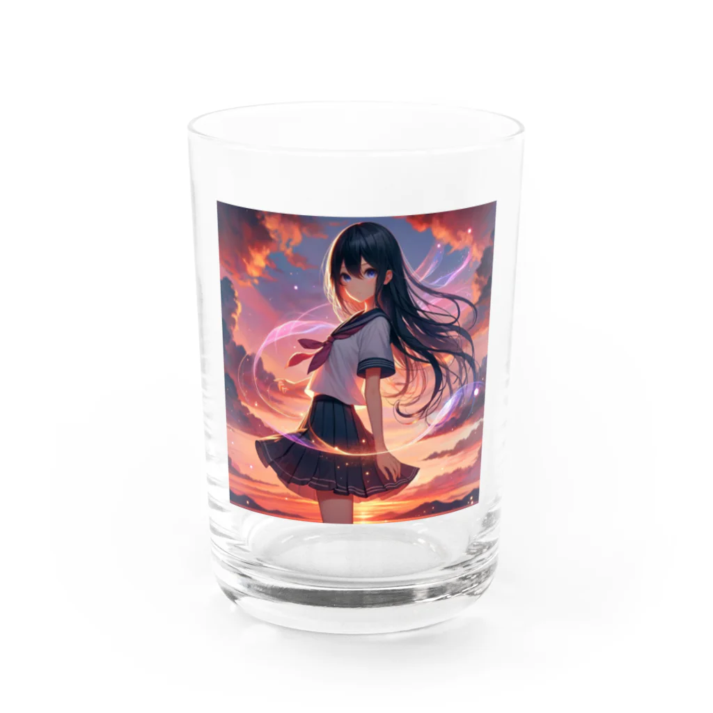 music_japanのファンタジー女子高生 Water Glass :front