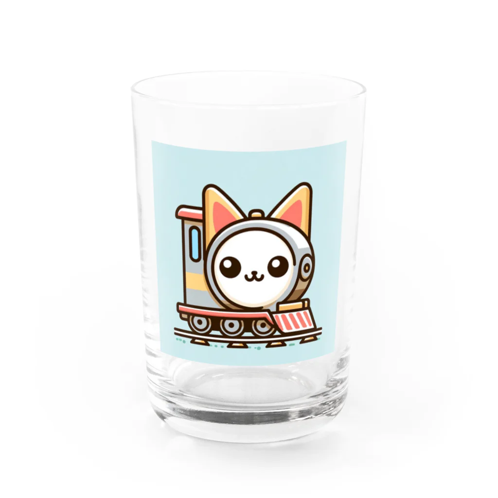 コウヘイの猫電車 Water Glass :front