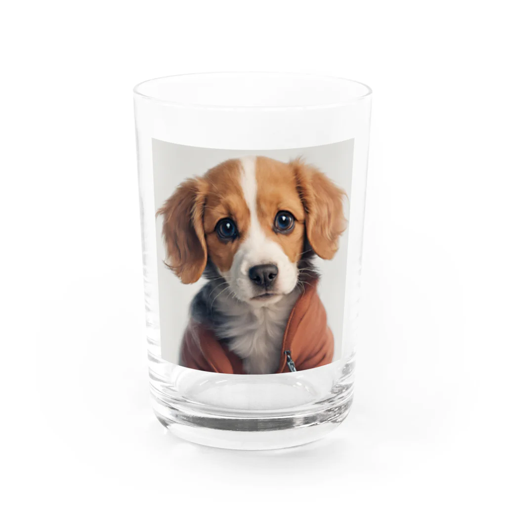 merciのかわいい　犬 Water Glass :front