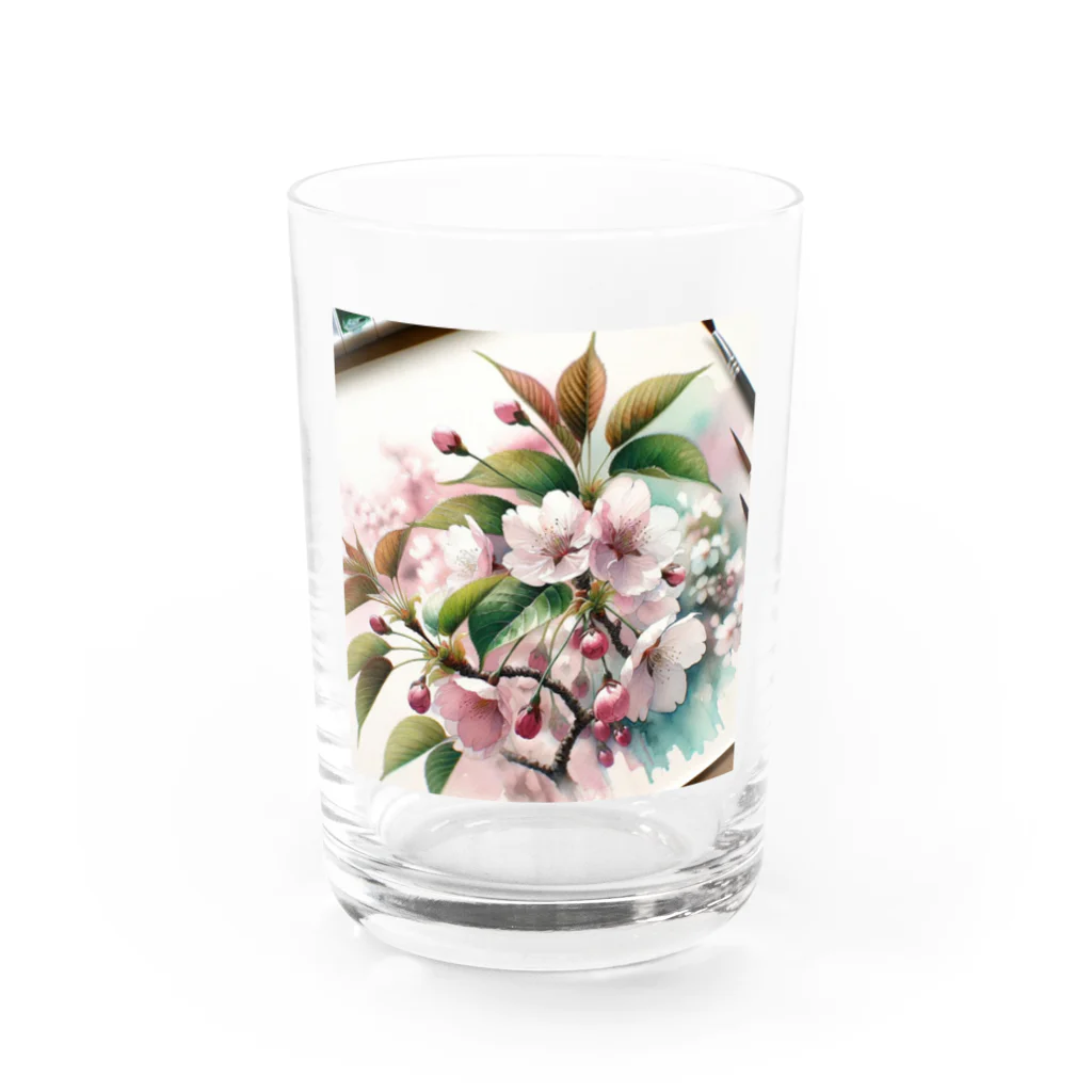 ゆかまるSHOPの葉桜 Water Glass :front