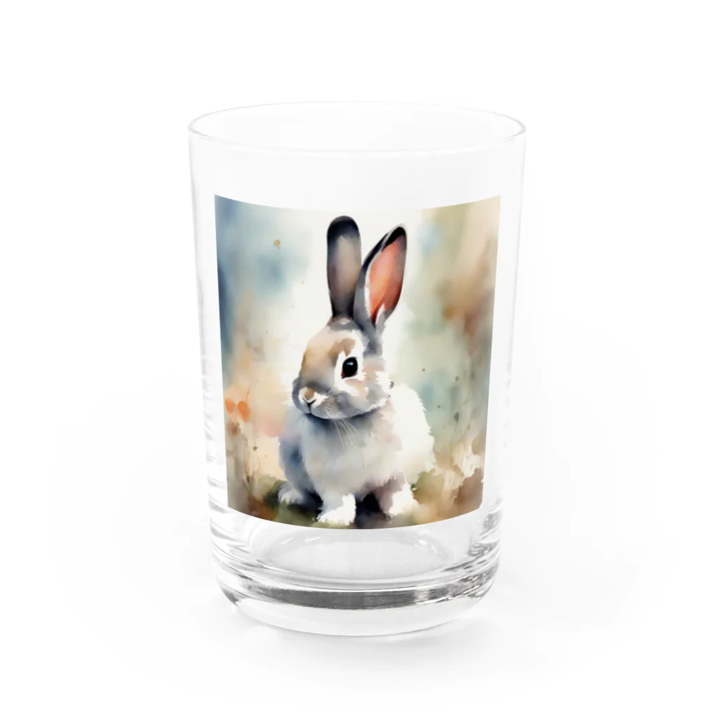 dakaroのうさぎさん Water Glass :front