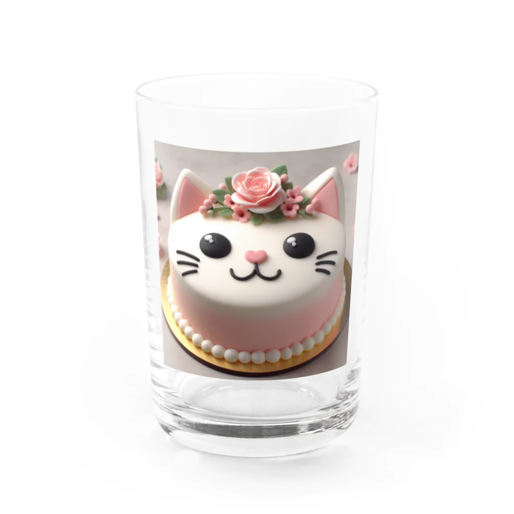 neko_shopのねこケーキ４ Water Glass :front
