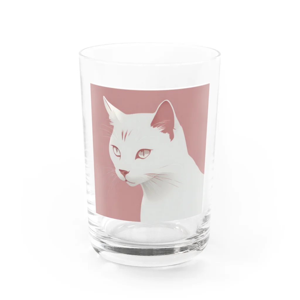 オマの店のシンプルキャットグッズ Water Glass :front