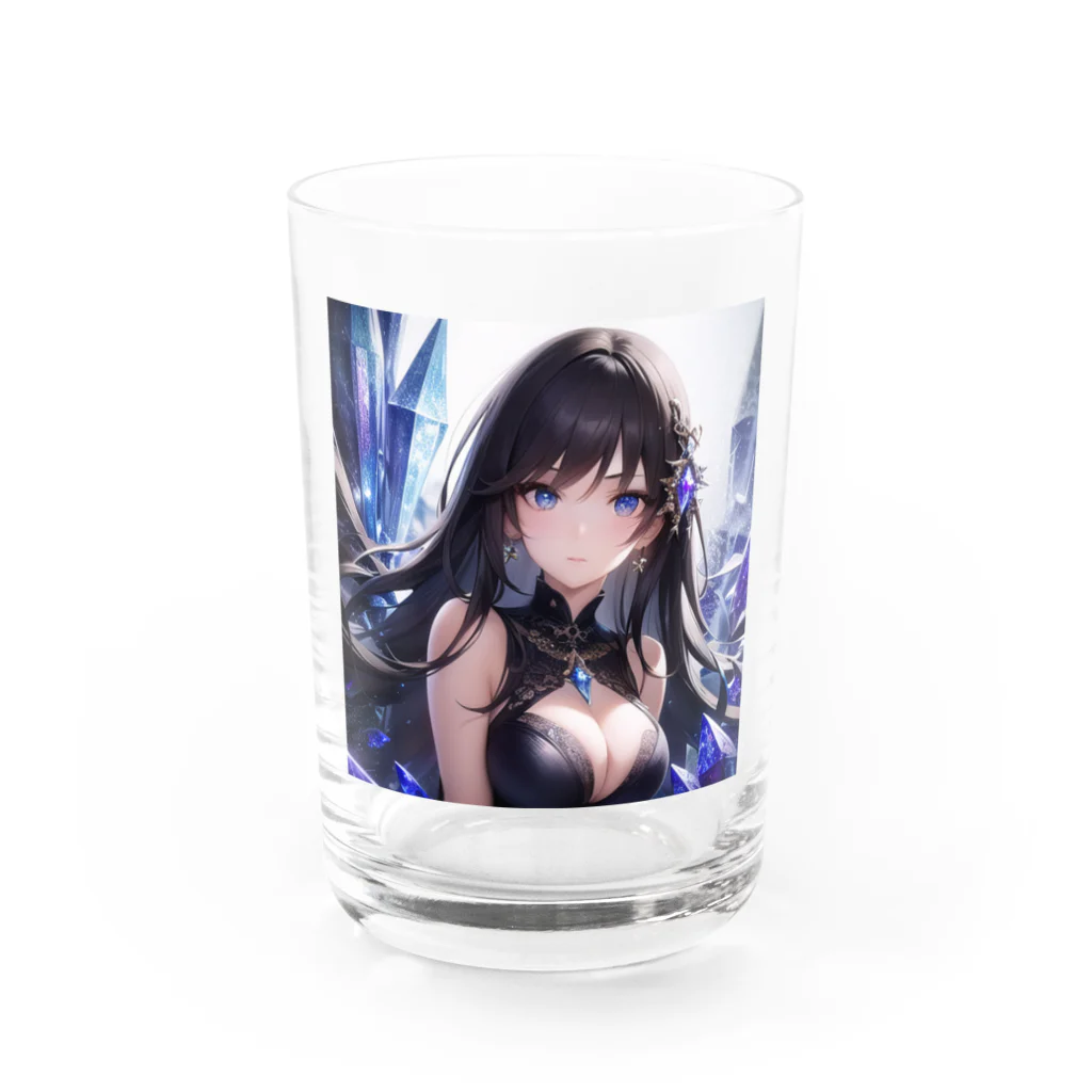 astatosのクリスタルと女性 Water Glass :front