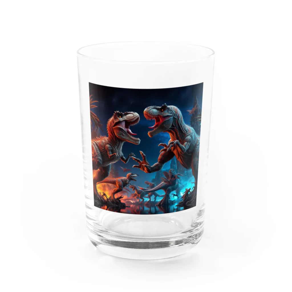 morao777の恐竜バトル Water Glass :front