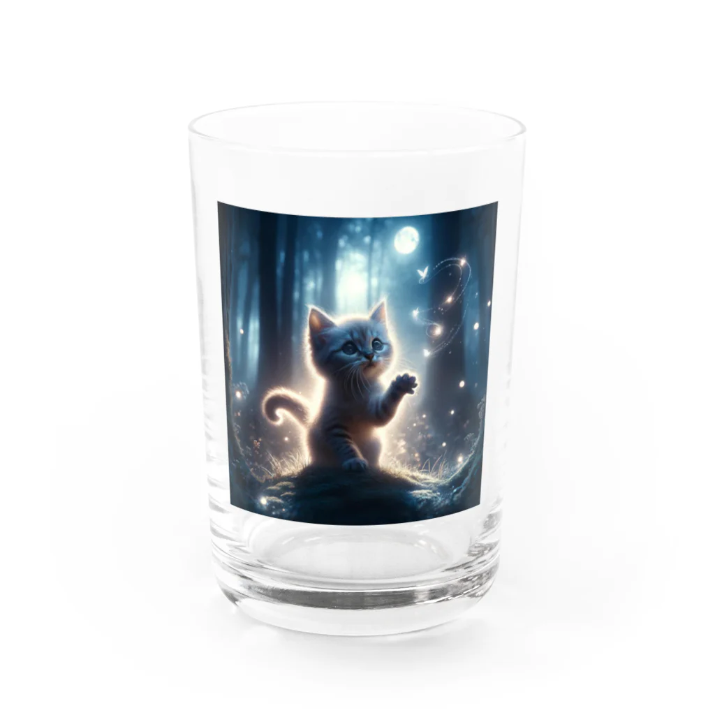 katohkouchiのMoonlit_Mischief Water Glass :front