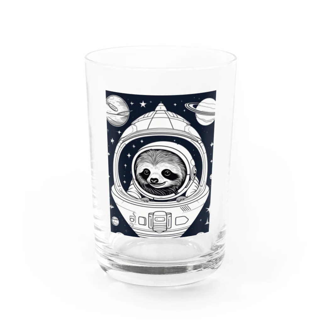 ininicoの宇宙旅行ナマケモノ Water Glass :front