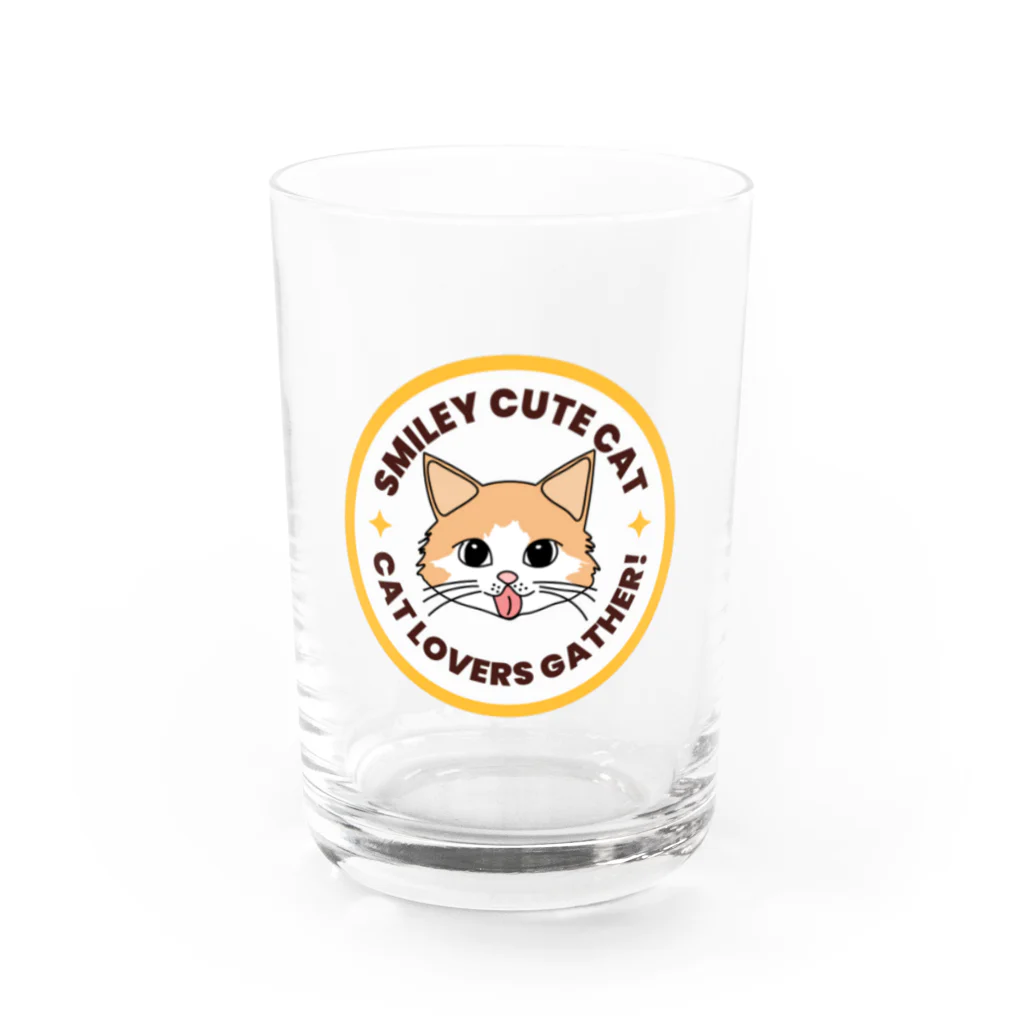 ぱんだまんの舌ペロ猫 Water Glass :front