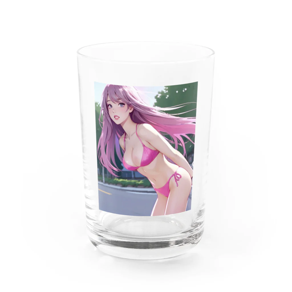 Sawadadaの水着で街歩き Water Glass :front