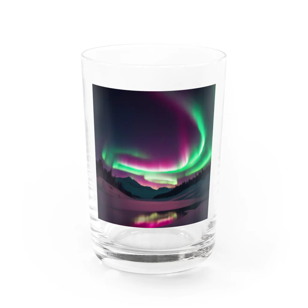 riko1214のオーロラ Water Glass :front