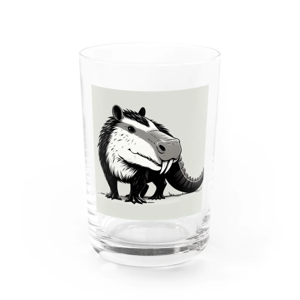 gogodiggerのワニバラ Water Glass :front