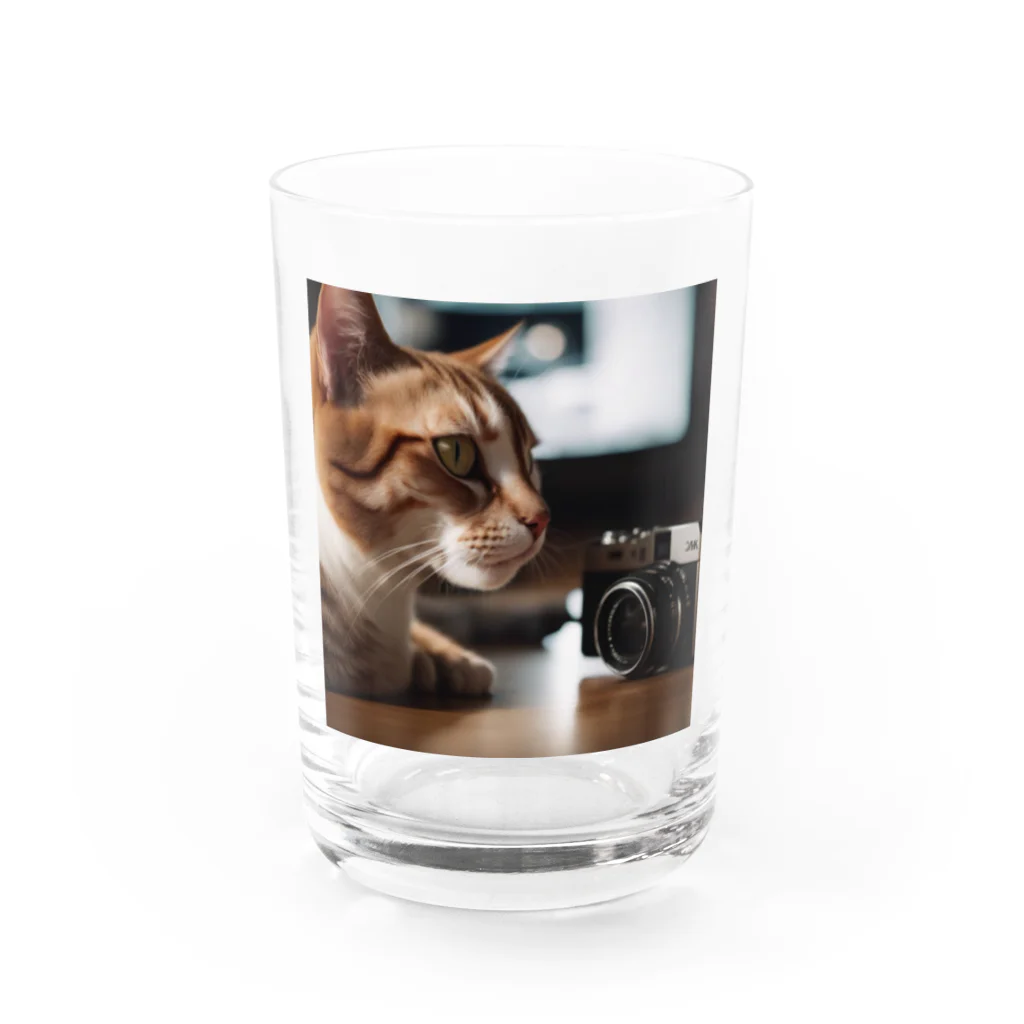 yura6200の猫ちゃん　v8 Water Glass :front