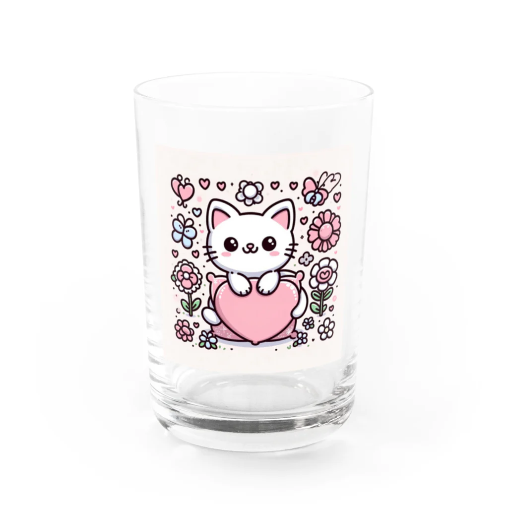 たこ焼きの猫スタンプ Water Glass :front