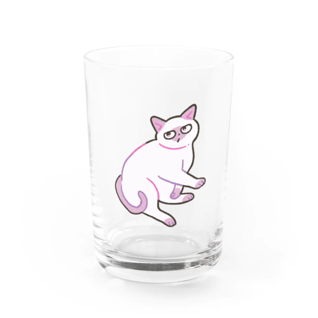 猫屋カエデのシャム猫 Water Glass :front